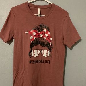 Bella canvas size small. Baseball life